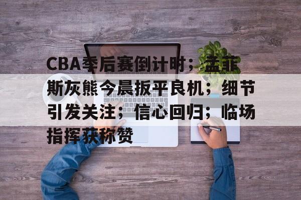 开云体育入口-CBA季后赛倒计时；孟菲斯灰熊今晨扳平良机；细节引发关注；信心回归；临场指挥获称赞的简单介绍